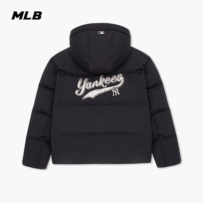 MLB官方男女情侣韩系学院风印花保暖连帽羽绒服25秋冬新款DJV03
