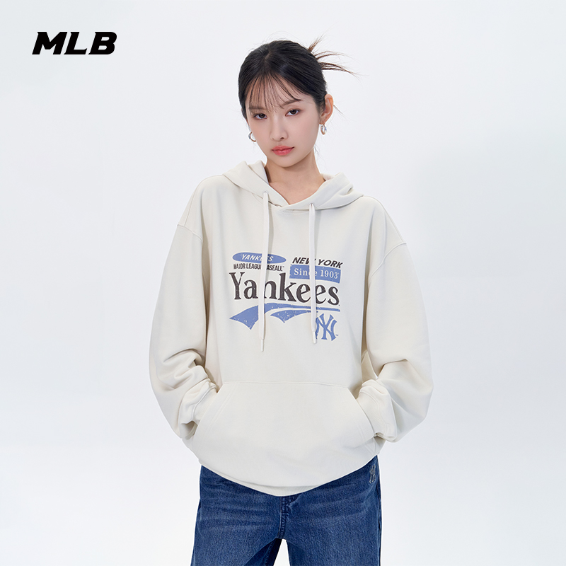 MLB官方 男女情侣时尚学院风运动休闲连帽卫衣25秋季新款HDV04