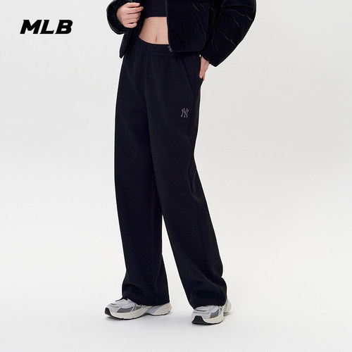 MLB官方 女款学院风时尚经典小LOGO运动休闲长裤25秋季新款PTV03
