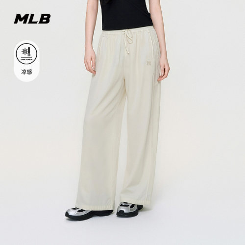 MLB官方 女款潮流百搭轻薄拼接网纱凉感梭织裤26夏季新款WPB11