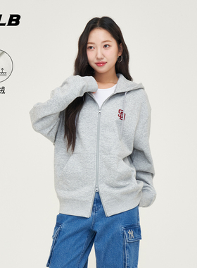 MLB官方 男女情侣学院风加绒连帽拉链衫外套24冬季TRV02