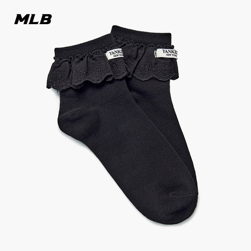 MLB官方 甜美韩系时尚蕾丝花边拼接短袜26夏季新款百搭潮流SOLB1