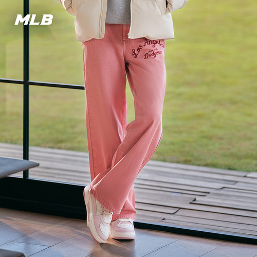 MLB女款牛仔裤长裤24秋季新款
