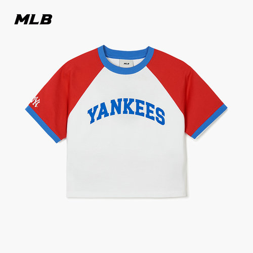 MLB官方男女简约百搭纯色T恤
