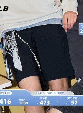 MLB官方 男女同款学院风大口袋复古休闲短裤夏季新款SMV05