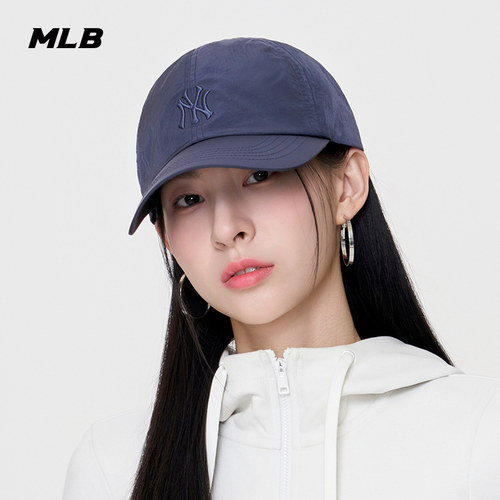 MLB官方男女情侣纯色百搭可调节软顶棒球帽秋季新款潮流CPB05