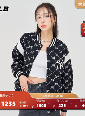 MLB官方 男女情侣复古老花棒球外套时尚棒球服春夏JPM06