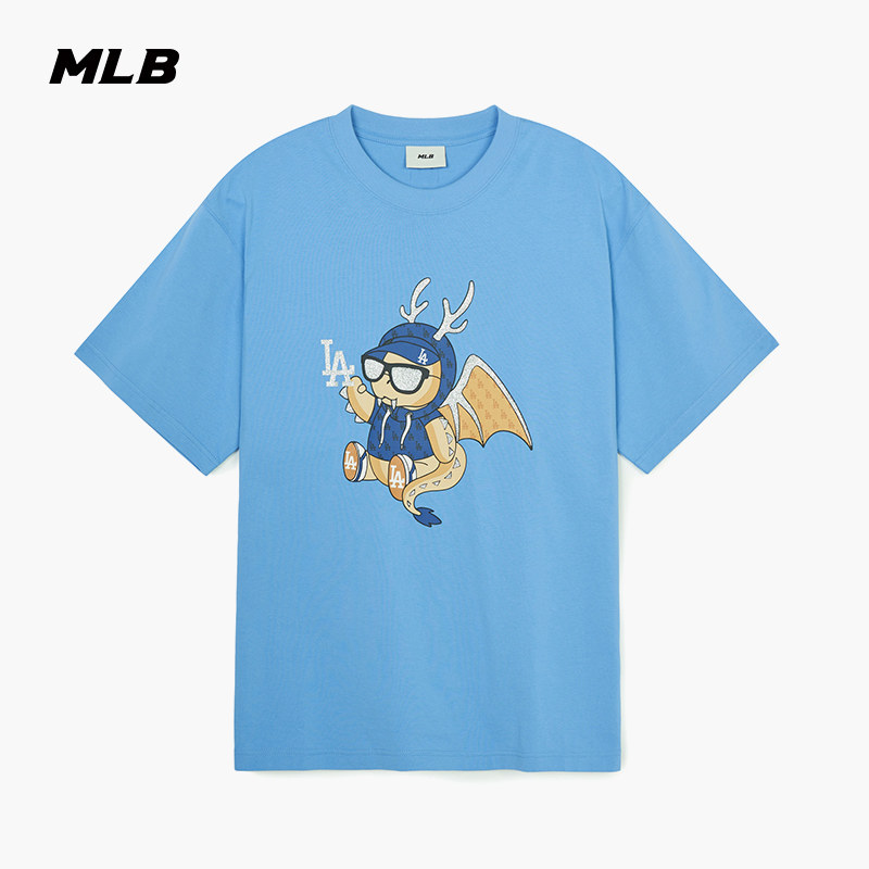 MLB官方 男女情侣新年龙年卡通T恤明星同款短袖TSQ01,运动服/休闲服装,运动T恤,淘宝优惠券,粉丝福利购,淘宝优惠卷