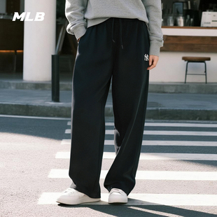 新款 MLB官方男女情侣时尚 25秋季 小LOGO阔腿休闲长裤 PTB02 百搭经典