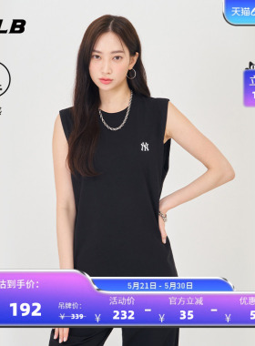 MLB官方 男女情侣经典运动无袖T恤圆领凉感背心TKB02/TKB04/TKN01