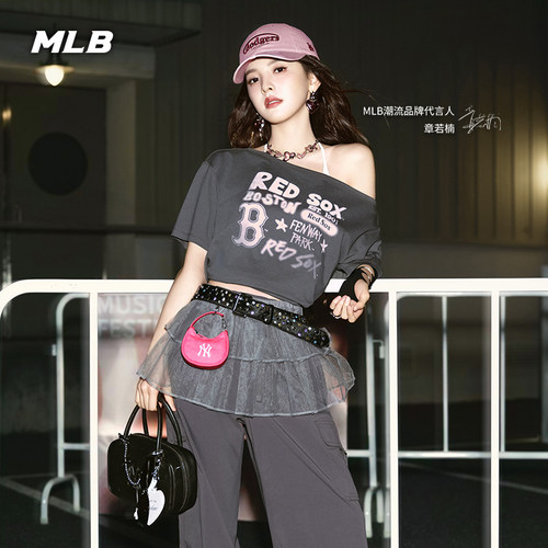 MLB官方章若楠同款潮流百搭休闲复古斜挎包手提包26春季新款CRV01