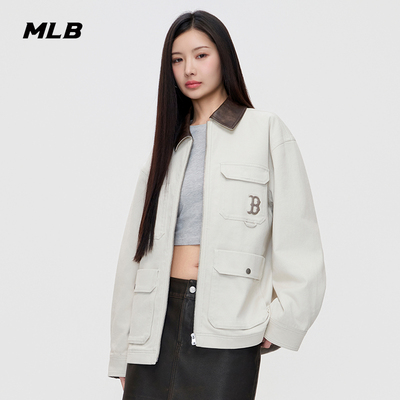 MLB官方男女同款时尚休闲潮流复古工装风夹克外套26春季新款JPB06