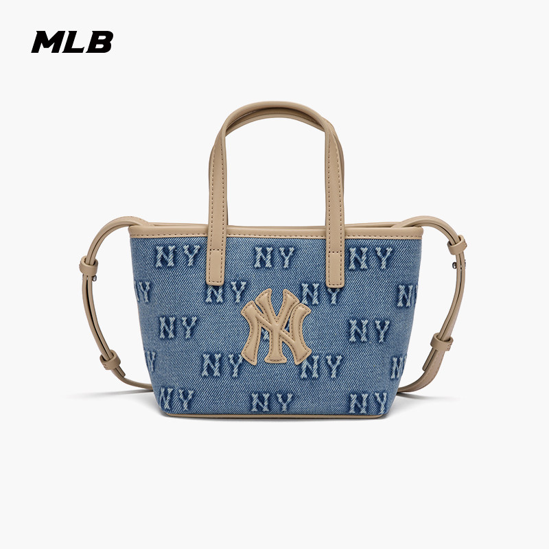 MLB官方男女同款满印老花牛仔迷你斜挎包26春季新款CRDM1/CRVN1图片