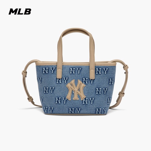 MLB官方 男女同款满印老花牛仔迷你斜挎包26春季新款CRDM1/CRVN1