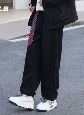 【情人节礼物】MLB官方男女同款宽松束脚裤长裤26春季新款PTB01