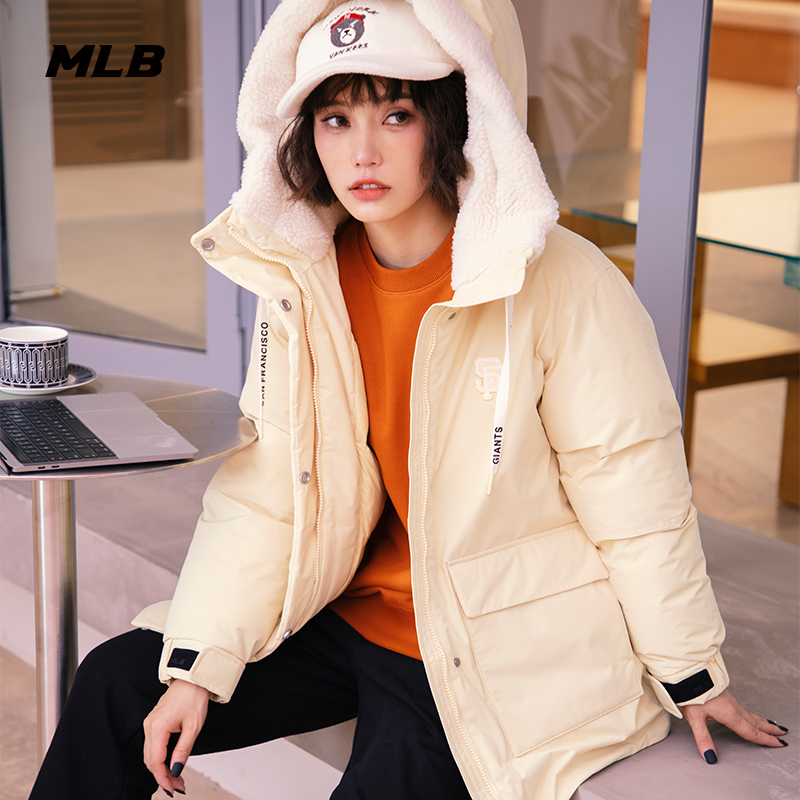 MLB官方女中长款羽绒服保暖舒适