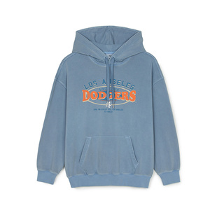 MLB官方 HDV06 男女情侣复古印花潮流街头连帽套头卫衣25春夏新款