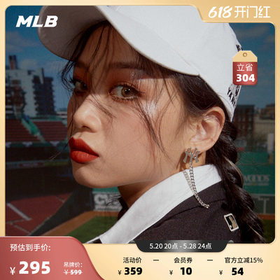 MLB官方男女耳钉NY复古耳饰链条