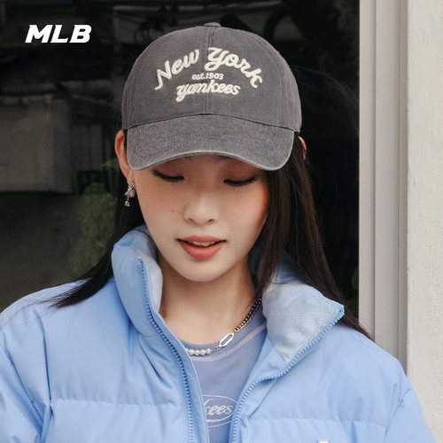 MLB情侣官方学院风牛仔棒球帽
