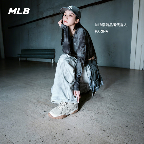 MLB官方KARINA张康乐同款男女韩系复古豆豆薄底鞋春夏SXT01