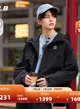 MLB官方男女情侣时尚小LOGO户外风防泼水运动外套25秋季新款WJB05