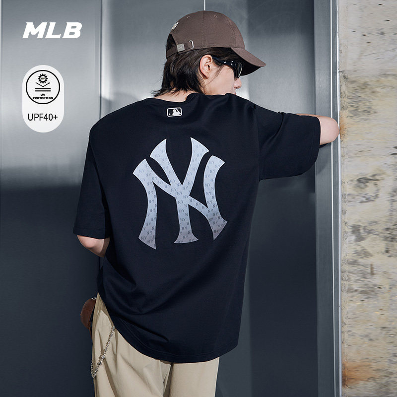 MLB官方男女款宽松轻薄渐变老花轻薄休闲防晒T恤26夏季新款TSM08图片