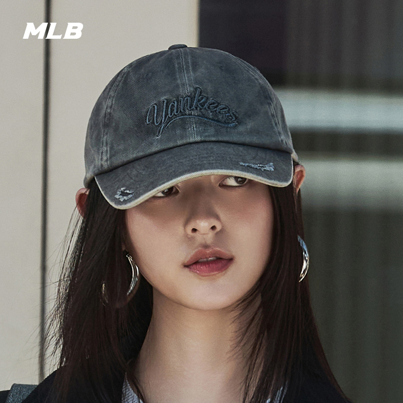 MLB官方 虞书欣同款学院风遮阳帽软顶棒球帽春夏CPVL6