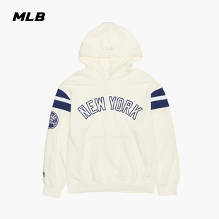 新款 休闲复古学院风连帽卫衣26春季 HDV18 宽松时尚 MLB官方男女同款