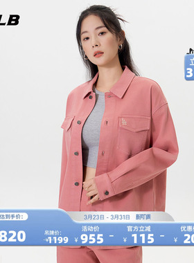 MLB官方 男女情侣后背图案学院风牛仔衬衫秋季新款DRV01/DRV02