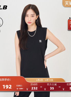 MLB官方 男女情侣经典运动无袖T恤圆领凉感背心TKB02/TKB04/TKN01