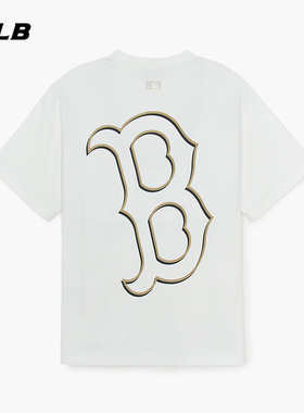 MLB官方 男女情侣背标大logo休闲宽松短袖百搭T恤25夏季新款TSB60