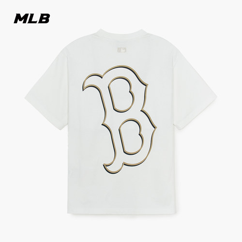 MLB情侣学院风休闲印花短袖T恤