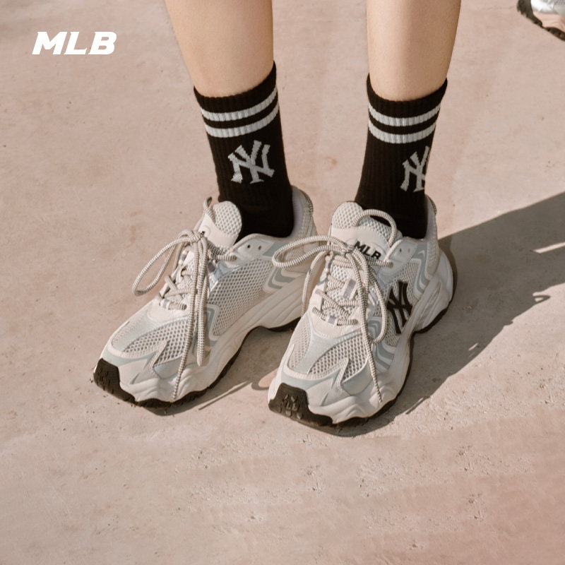 MLB官方 男女同款休闲运动百搭厚底舒适网面老爹鞋春夏SHW07
