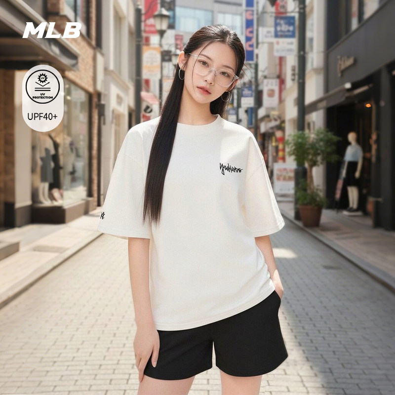 MLB官方 男女同款潮酷圆领短袖涂鸦防晒T恤26春季新款TSB07,运动服/休闲服装,运动T恤,淘宝优惠券,粉丝福利购,淘宝优惠卷
