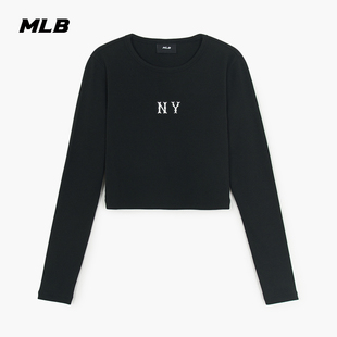 百搭运动休闲修身 时尚 短裤 长袖 TSB03 MLB官方 T恤25秋冬新款 女款
