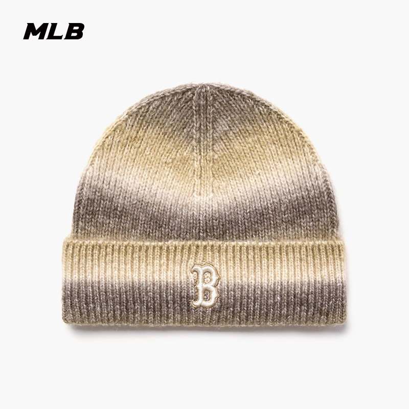 MLB官方 男女情侣氛围感时尚百搭潮流渐变针织帽25秋冬新款BNV06