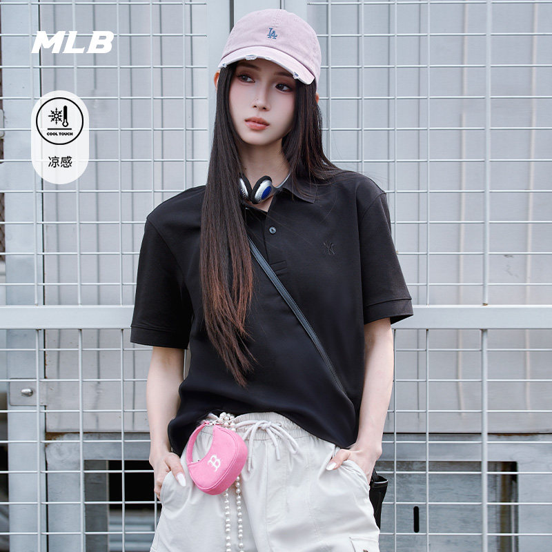 MLB官方 男女同款舒适刺绣LOGO凉感百搭POLO衫26春季新款PQB01