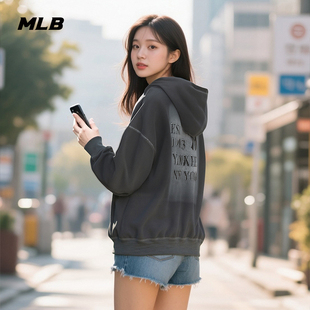 HDV05 新款 MLB官方男女情侣时尚 潮流复古水洗做旧风套头卫衣25秋季
