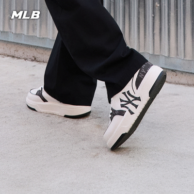 MLB男女同款韩系老花增高学长鞋