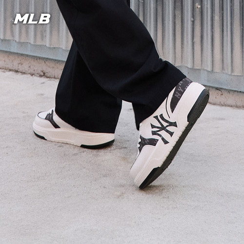 MLB男女同款韩系老花增高学长鞋
