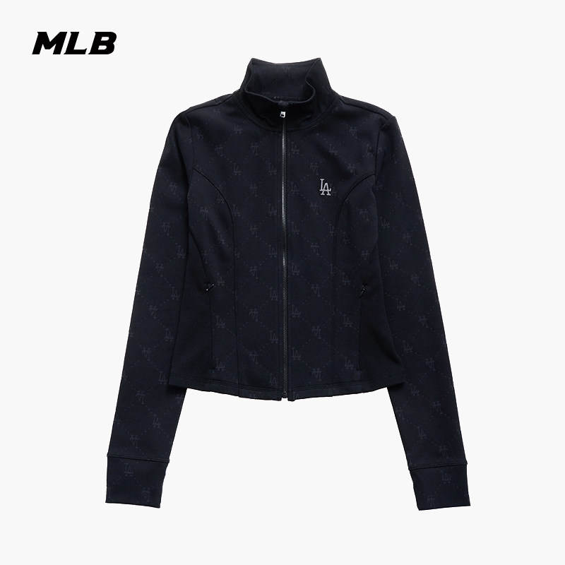 MLB官方女款潮流百搭显身材暗纹老花修身卫衣外套26秋季新款TRM03图片