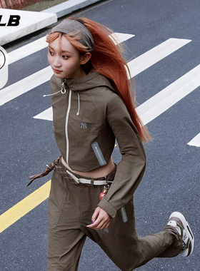 MLB官方 男女情侣防风时尚潮流明线户外连帽外套25秋季新款WJB04