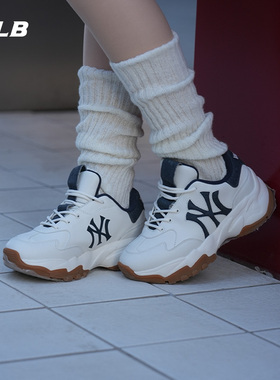 MLB官方 男女情侣厚底增高牛仔休闲鞋时尚百搭老爹鞋25秋冬SHD04