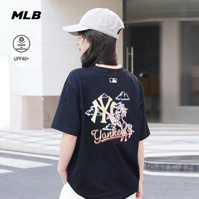 MLB官方 男女同款新年系列生肖马印花防晒短袖T恤26春季新款TSQ02