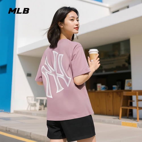 MLB情侣圆领短袖T恤衫