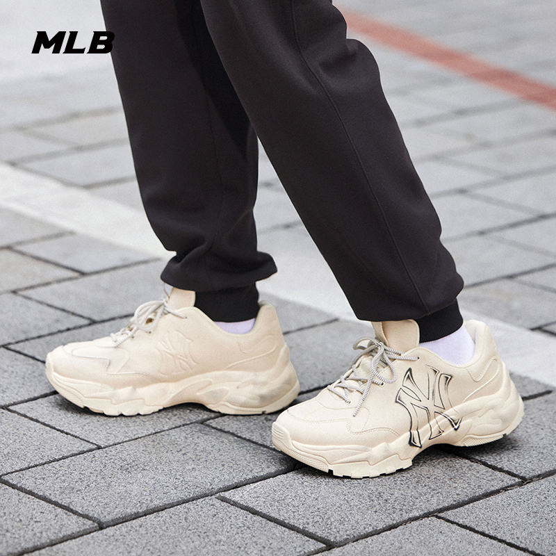 MLB官方 男女情侣百搭复古厚底增高老爹鞋25秋冬新款SHVT5/SHVT6