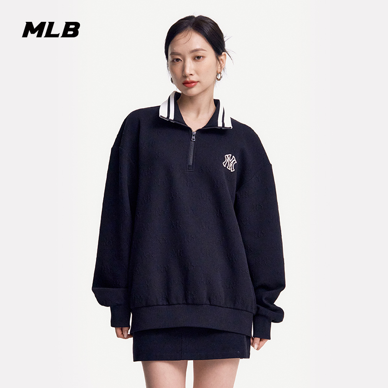 MLB官方男女情侣卫衣半拉链