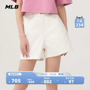 牛仔潮流短裤 老花舒适时尚 夏季 新款 DPM02 MLB官方 DPM01 女款