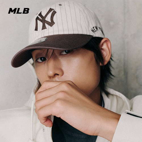 MLB官方 KARINA同款男女户外时尚百搭软顶棒球帽春夏CPB