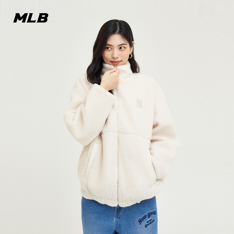 男女官方MLB官方情侣羊羔绒外套